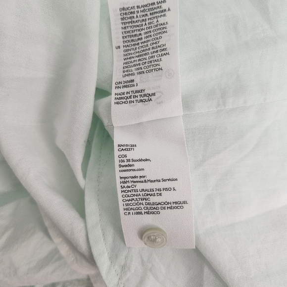 COS poplin cotton tiered maxi dress size 12 - Picture 12 of 12